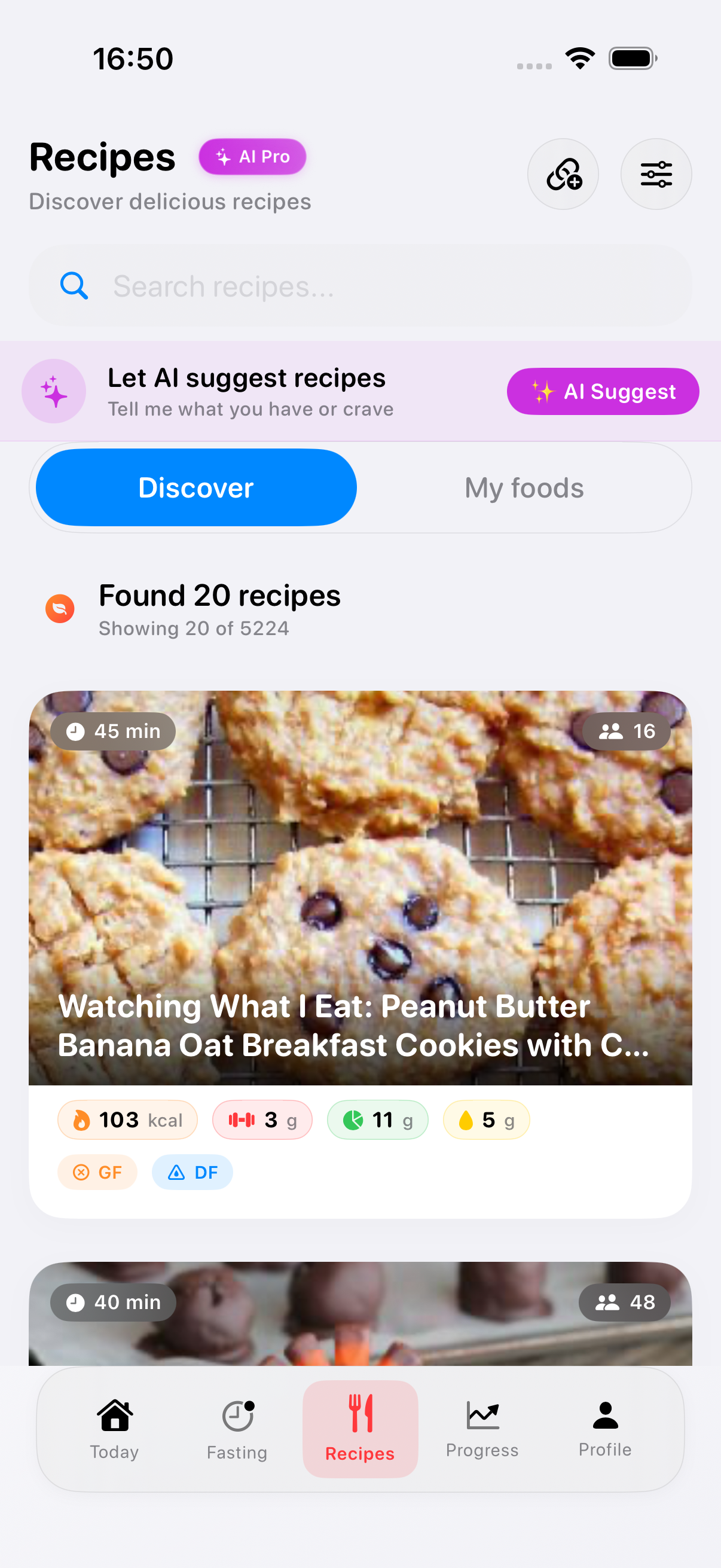Recipes & AI Suggest